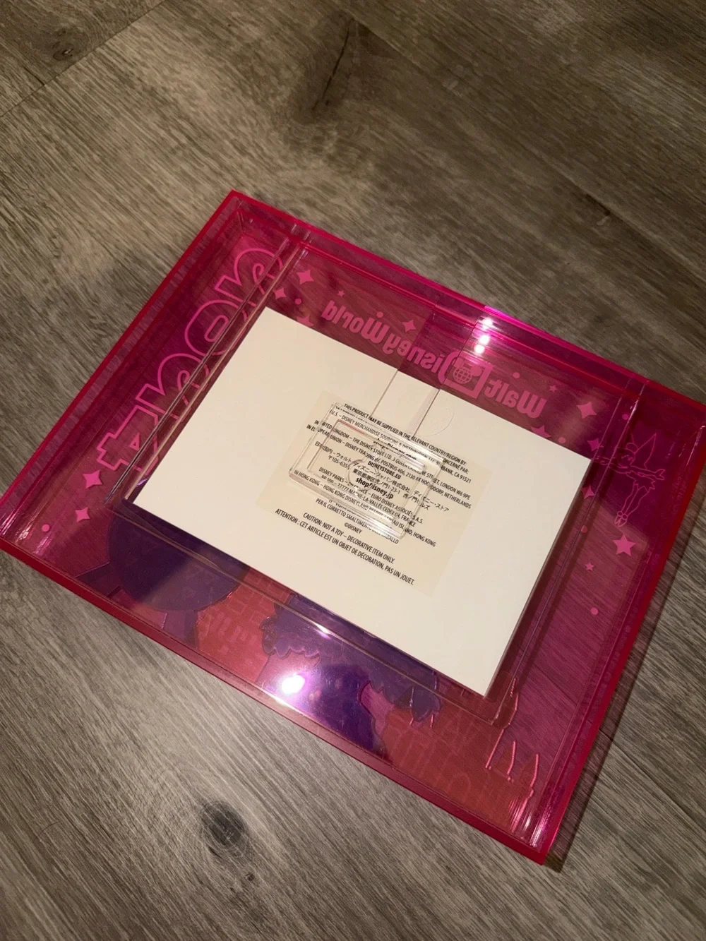 Disney Walt Disney World 2024 Pink Red and Blue Acrylic Photo Frame